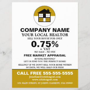 House Logo, Realtor, Estate Agent Advertising Flyer