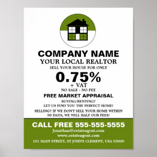 House Logo, Realtor, Estate Agent Advertising Poster