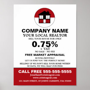 House Logo, Realtor, Estate Agent Advertising Poster