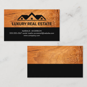 House Logo   Wood Business Card