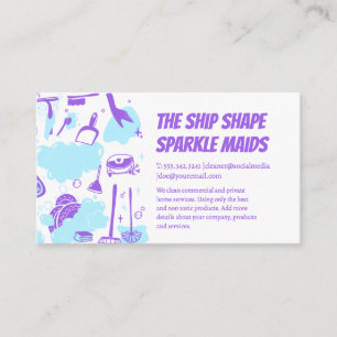 House Maid Cleaning Service and Supplies Business Card