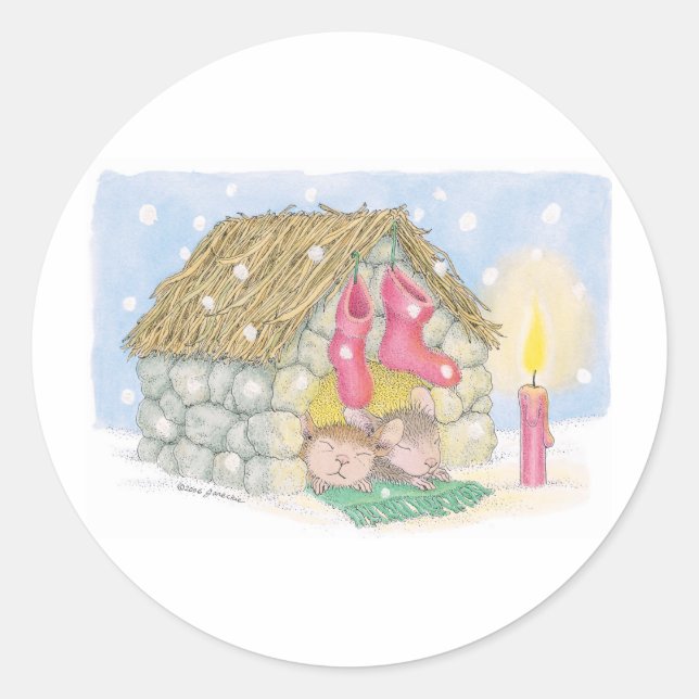 House-Mouse Designs® Classic Round Sticker (Front)