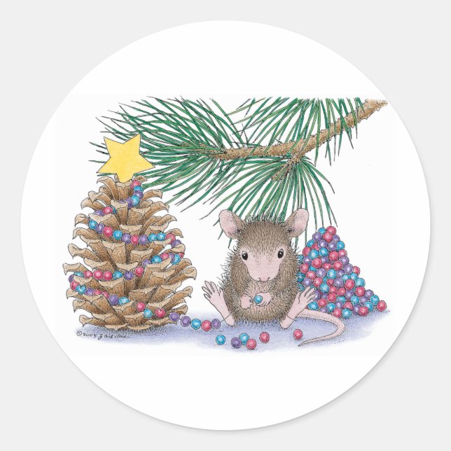 House-Mouse Designs® Classic Round Sticker (Front)