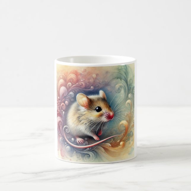 House Mouse in the Morning Light 260824AREF121 - W Coffee Mug (Center)