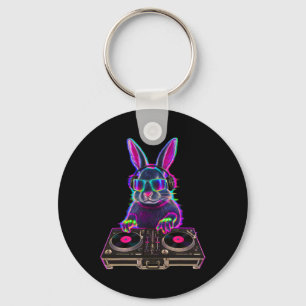 House Music Festival Bunny Dj Techno Rave Edm East Key Ring