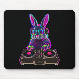 House Music Festival Bunny Dj Techno Rave Edm East Mouse Pad