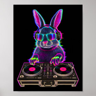 House Music Festival Bunny Dj Techno Rave Edm East Poster
