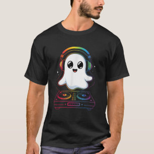 House Music Ghost DJ Optical Illusion Edm Hallowee T-Shirt