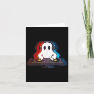 House Music Ghost Optical Illusion Boo Edm Hallowe Card