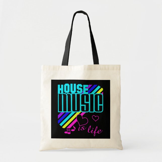 House Music Tote Bag (Front)