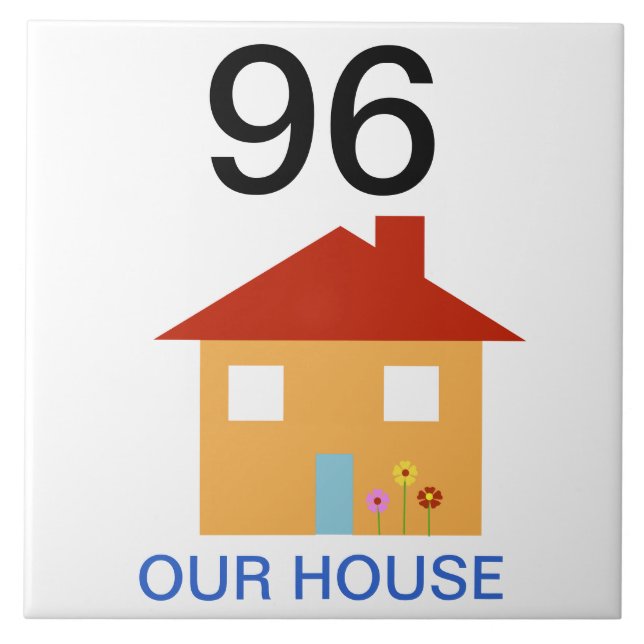 house number ceramic tile (Front)