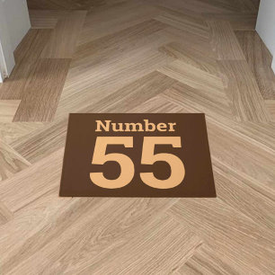 House Number in Bold on a Doormat
