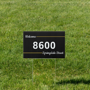 House Number   Street Address Garden Sign