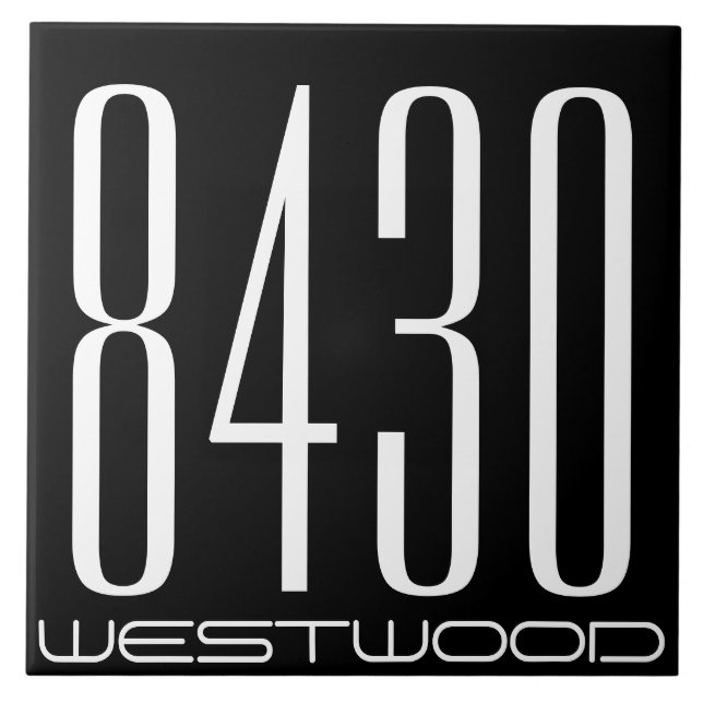 House Number with Street Ceramic Tile (Front)