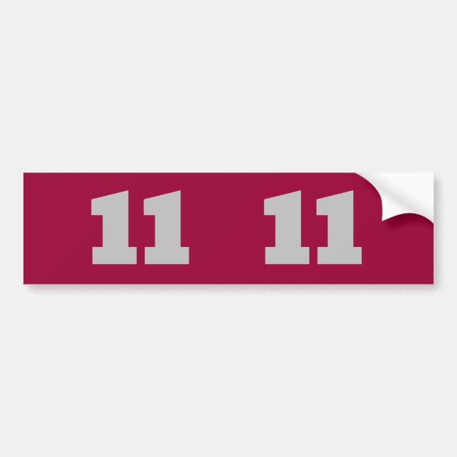 House Numbers, add edit text Bumper Sticker (Front)