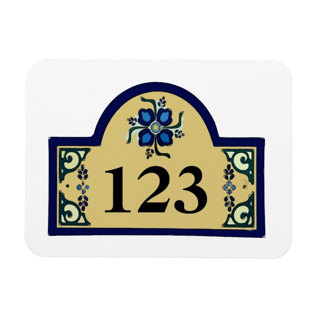 House Numbers Change Text Magnet (Horizontal)
