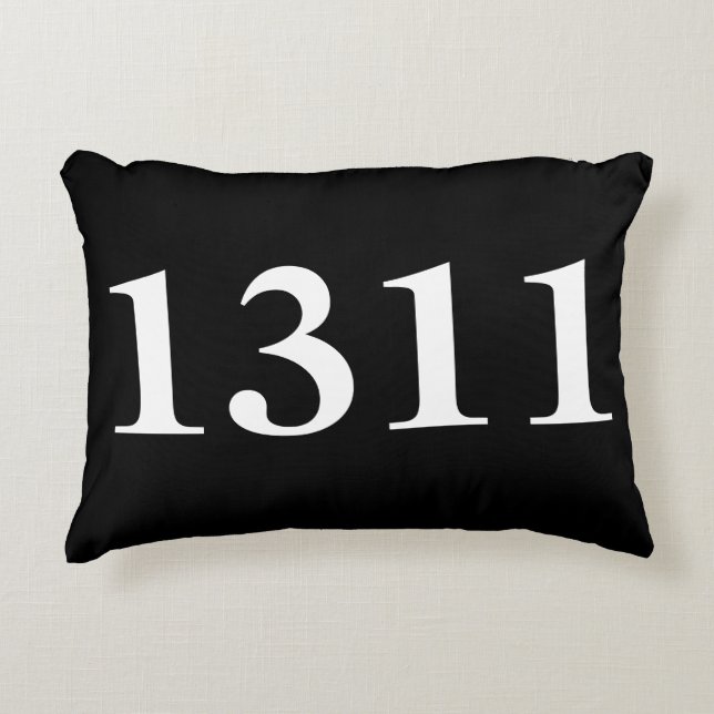 House Numbers Decorative Pillow (Front)