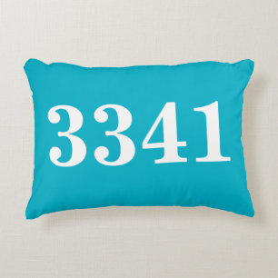 House Numbers Decorative Pillow
