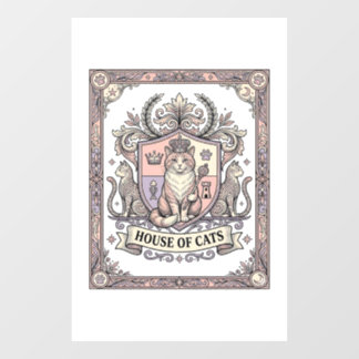 House Of Cats Cat Heraldry Coat of Arms Vintage