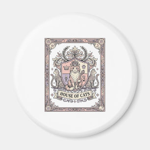 House Of Cats Cat Heraldry Coat of Arms Vintage Magnet