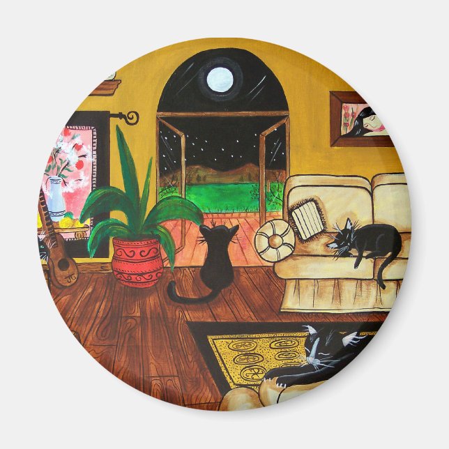 House of Cats Full Moon Magnet (Front)