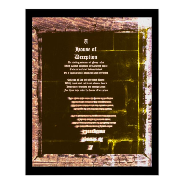 House of Deception Poster (Front)