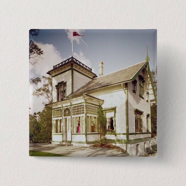 House of Edvard Grieg 15 Cm Square Badge (Front)