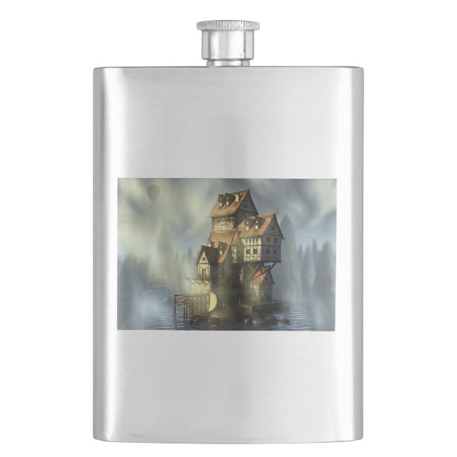 House of Fantasy on the Water Hip Flask (Front)