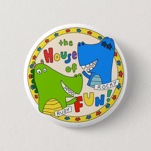 "House of Fun" Logo Button (Front)