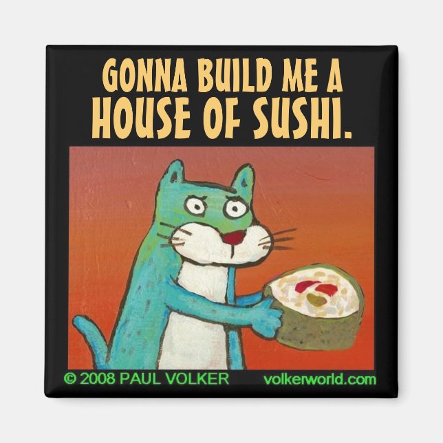 HOUSE OF SUSHI. $3.00 MAGNET (Front)