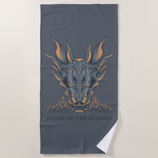 HOUSE OF THE DRAGON | Balerion Candle Altar Beach Towel (Front)