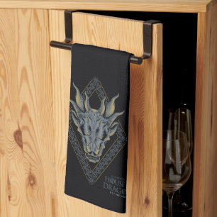 HOUSE OF THE DRAGON Balerion Skull Diamond Crest Tea Towel