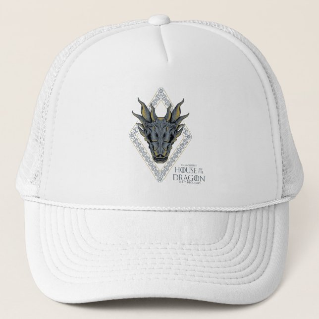 HOUSE OF THE DRAGON | Balerion Skull Diamond Crest Trucker Hat (Front)