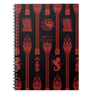 House of the Dragon Crest Pattern Notebook