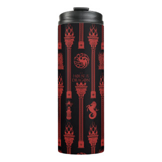 House of the Dragon Crest Pattern Thermal Tumbler
