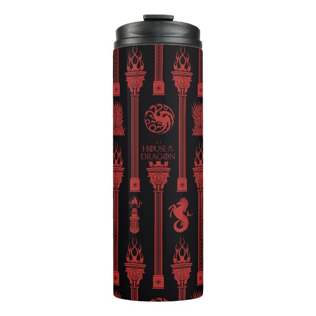 House of the Dragon Crest Pattern Thermal Tumbler (Front)