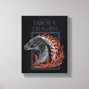 HOUSE OF THE DRAGON Dragon Profile in Flames Canvas Print