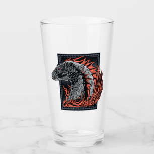 HOUSE OF THE DRAGON   Dragon Profile in Flames Glass