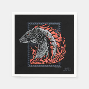 HOUSE OF THE DRAGON   Dragon Profile in Flames Napkin