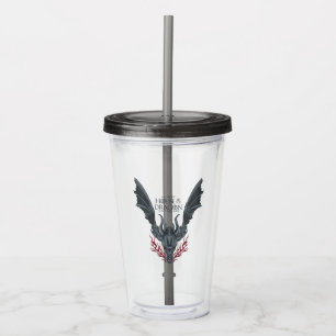 HOUSE OF THE DRAGON   Fire-Breathing Dragon Head Acrylic Tumbler