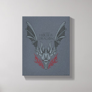 HOUSE OF THE DRAGON Fire-Breathing Dragon Head Canvas Print