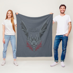 HOUSE OF THE DRAGON   Fire-Breathing Dragon Head Fleece Blanket