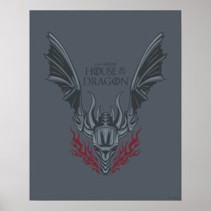 HOUSE OF THE DRAGON   Fire-Breathing Dragon Head Poster