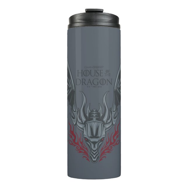 HOUSE OF THE DRAGON | Fire-Breathing Dragon Head Thermal Tumbler (Front)