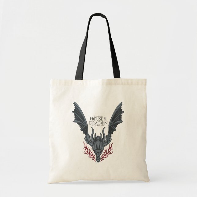 HOUSE OF THE DRAGON | Fire-Breathing Dragon Head Tote Bag (Front)