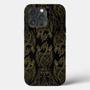 HOUSE OF THE DRAGON Gold Filigree Dragon Pattern iPhone 13 Pro Case