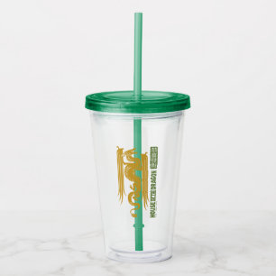 House of the Dragon Gold & Green New Year   恭喜發財 Acrylic Tumbler