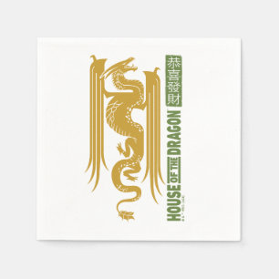 House of the Dragon Gold & Green New Year 恭喜發財 Napkin