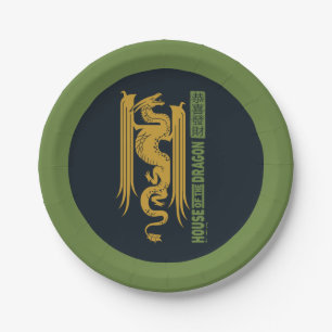House of the Dragon Gold & Green New Year   恭喜發財 Paper Plate