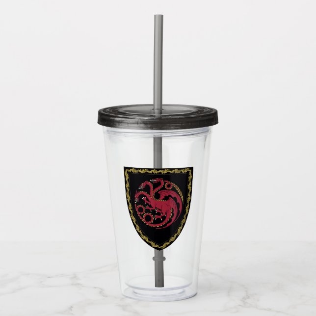 HOUSE OF THE DRAGON | House Targaryen Crest Acrylic Tumbler (Front)